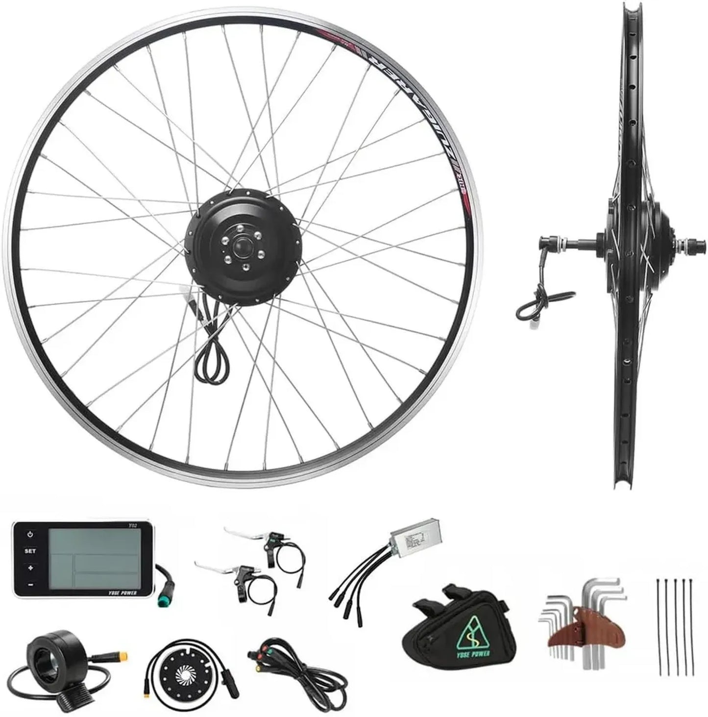 Kit de Conversion VTT Électrique 28'' 36V350W avec Écran LCD