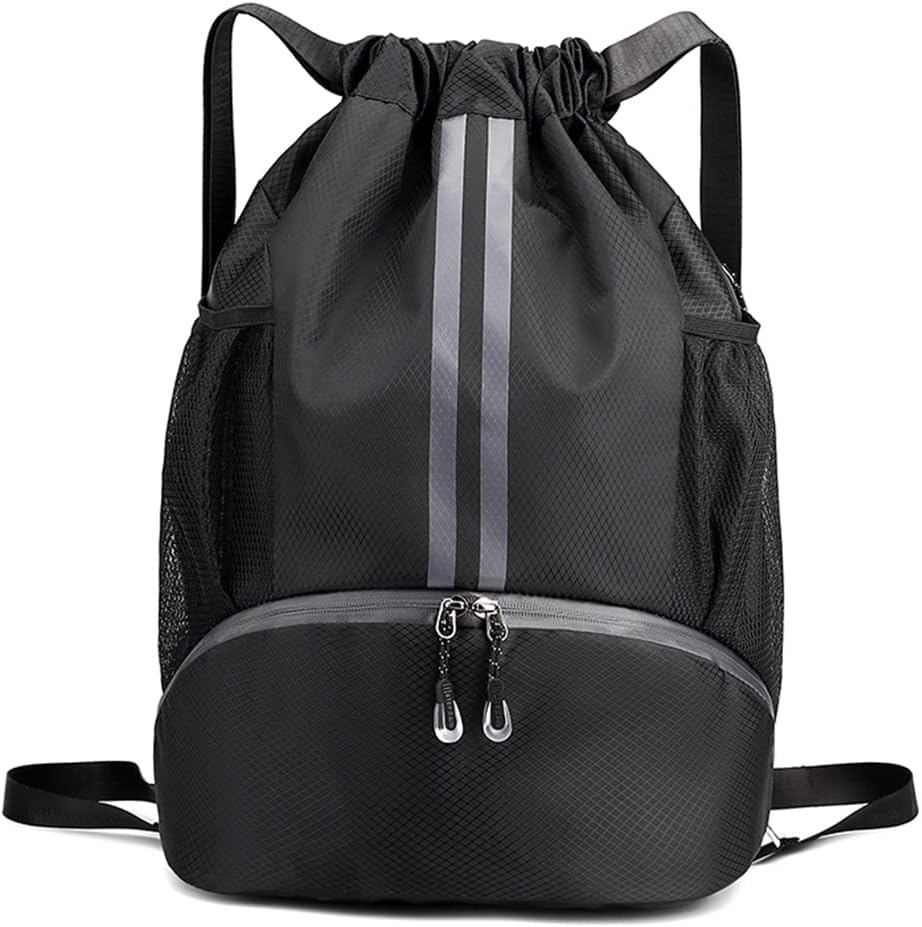 Sac de sport à cordon – pour femme, pour homme, noir