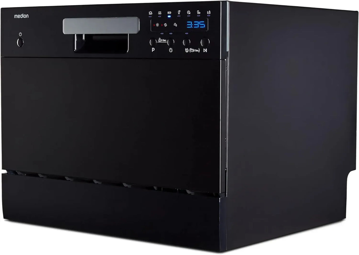 Lave-vaisselle Compact MEDION 6 Couverts, 7 Programmes, Écran LED, 47dB, Noir