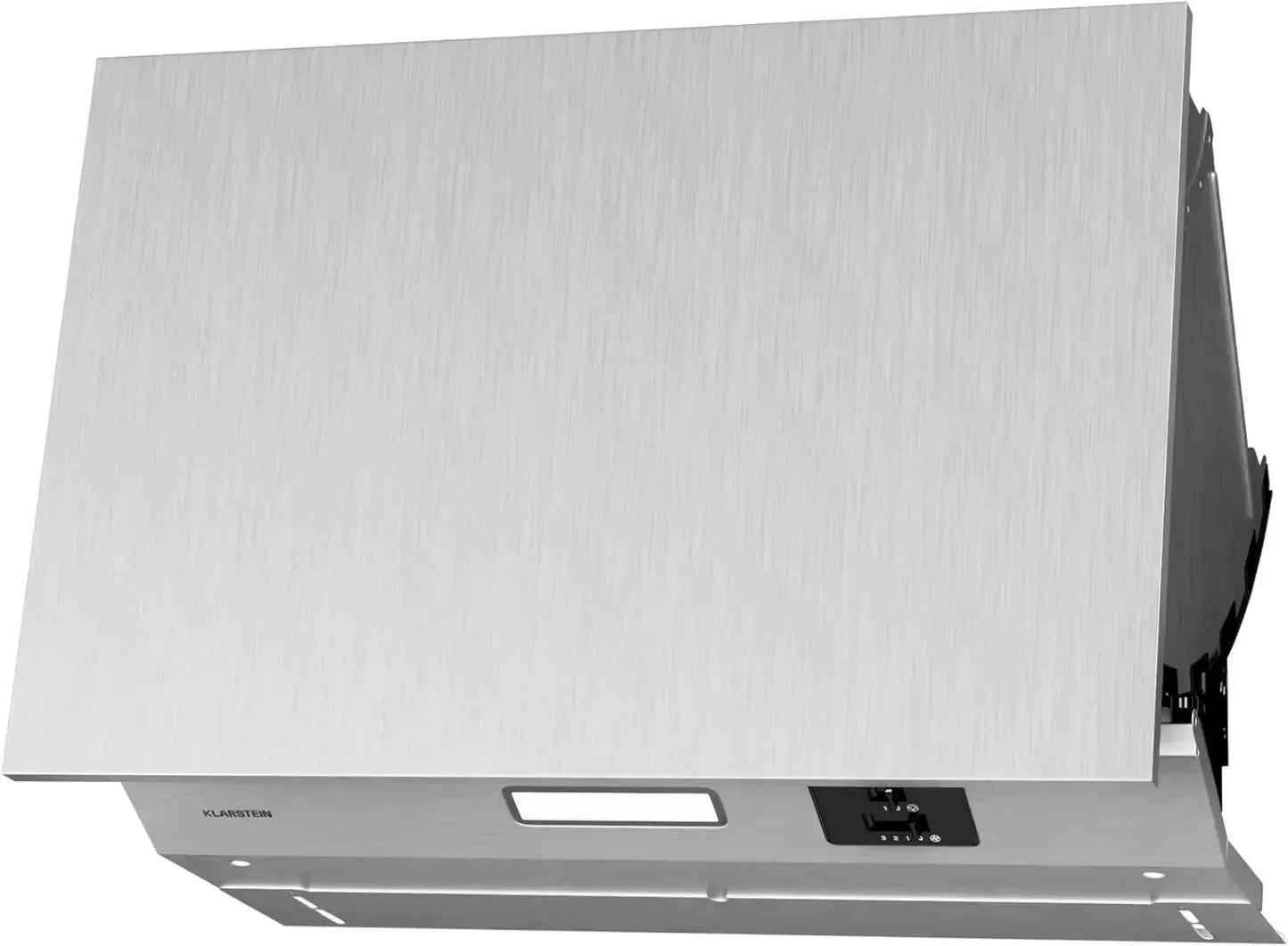 Hotte Aspirante Klarstein 60cm, Débit 402 m³/h, Double Moteur, LED 2W, Filtre à Charbon, Classe C, Commande Tactile